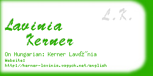 lavinia kerner business card